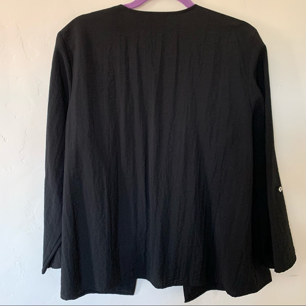 Chico’s black blazer with rollup sleeves Size XL / 16 - Picture 4 of 10